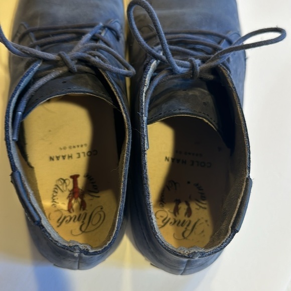 Cole Haan Grand OS mid classic shoe sneakers suede navy blue lace ups men’s - Picture 11 of 12